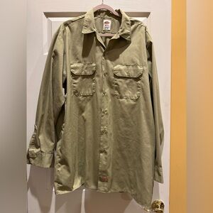Dickies Men Long Sleeve Uniform Work Shirt khaki
#574KH size XL Tall
